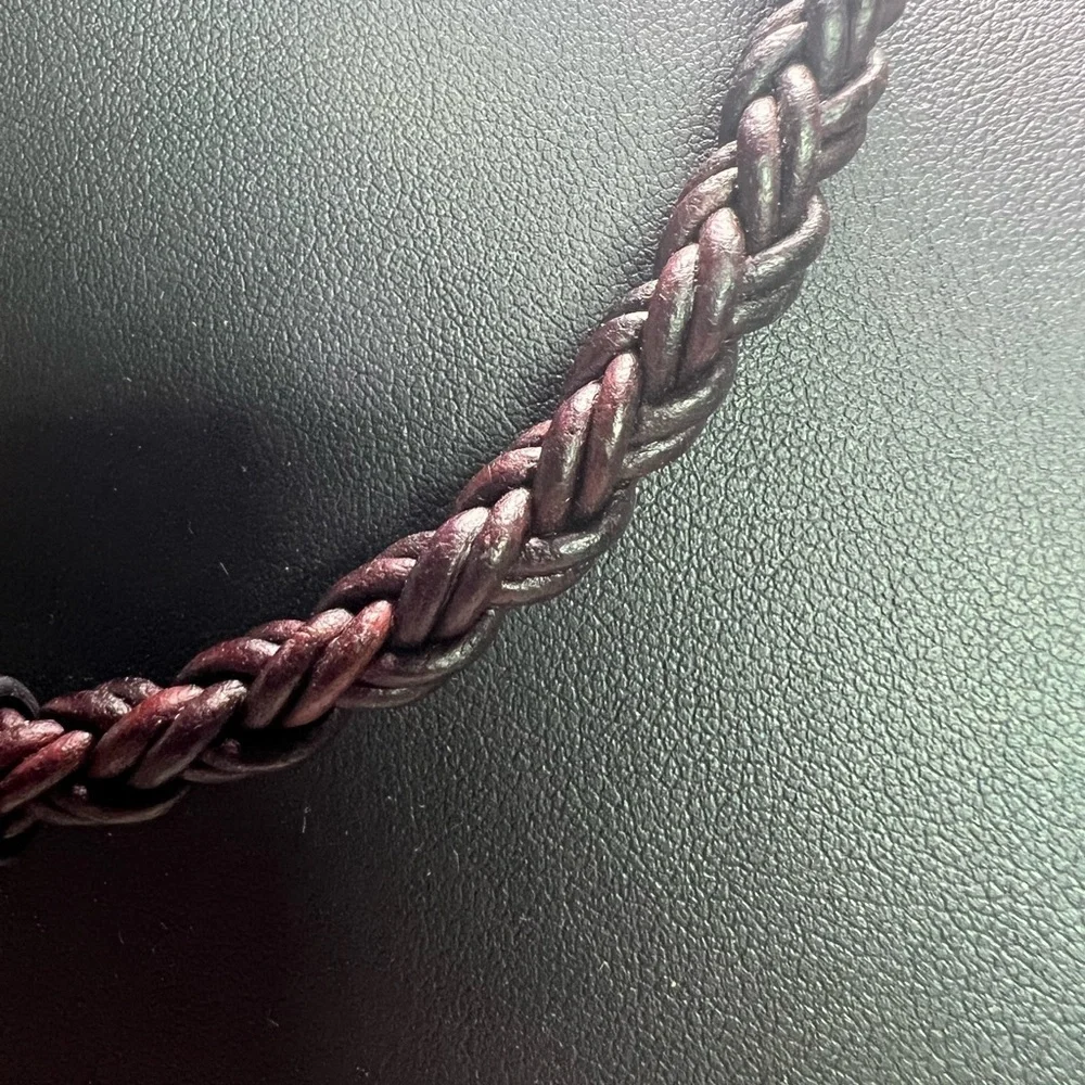 Urban Survival Gear Braided Leather Necklace 18” D13
